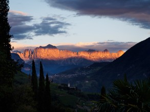 Alpenglühn in Südtirol: Rosengarten Alpenglühn in Südtirol: Rosengarten