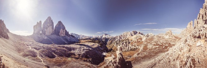 Dolomiten-Panorama: Drei Zinnen Dolomiten-Panorama: Drei Zinnen
