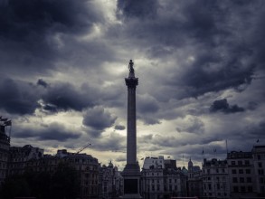 Nelson's Column in Trafalgar Square, London